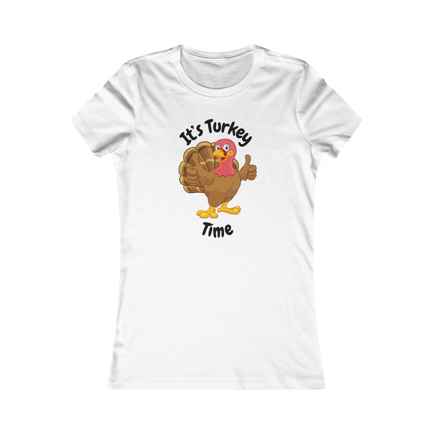 Turkey Time Thanksgiving Shirt (BF) - Fun Cartoon Turkey Tee for Holiday Feasts