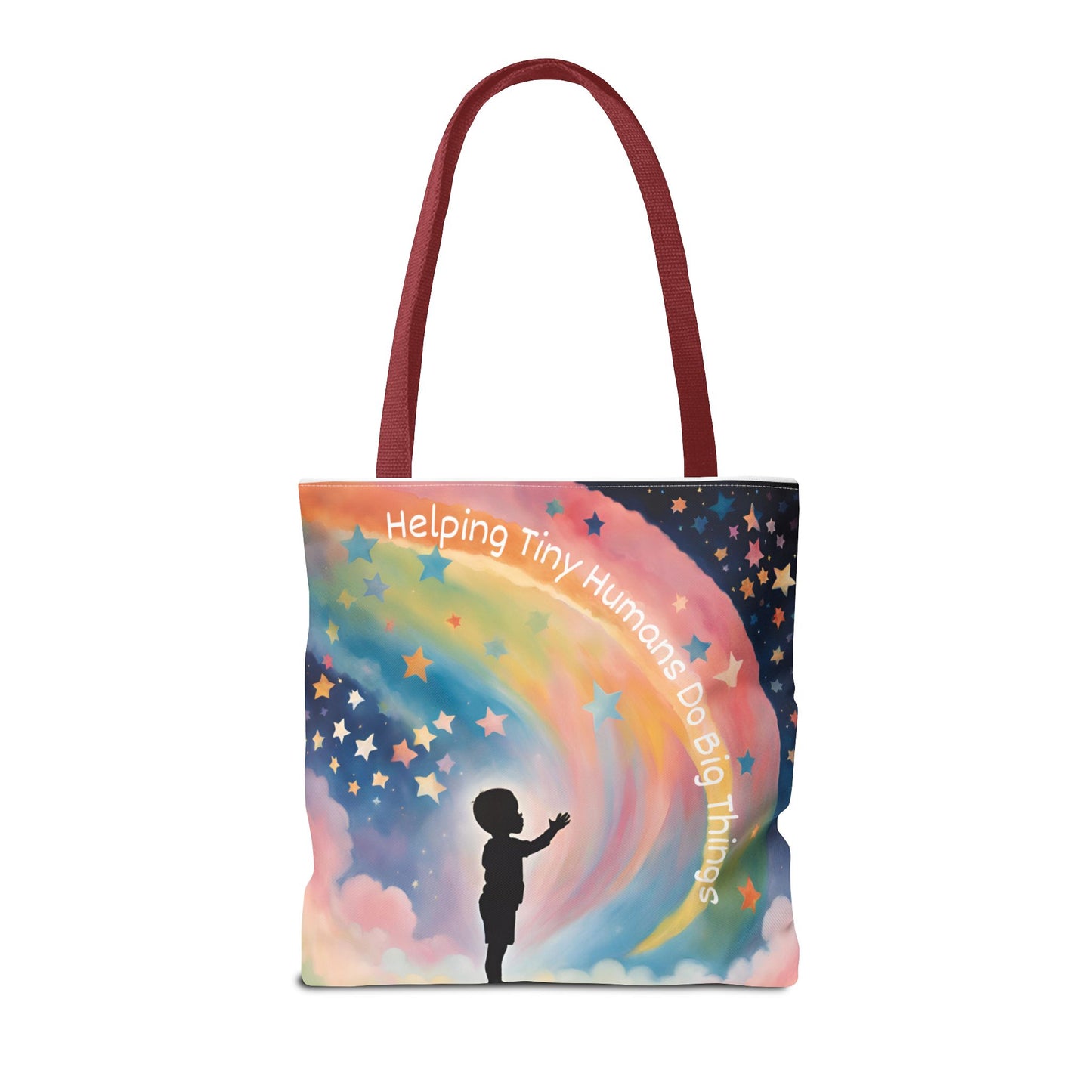 Helping Tiny Humans Do Big Things Tote - Inspiring Kids to Reach for the Stars