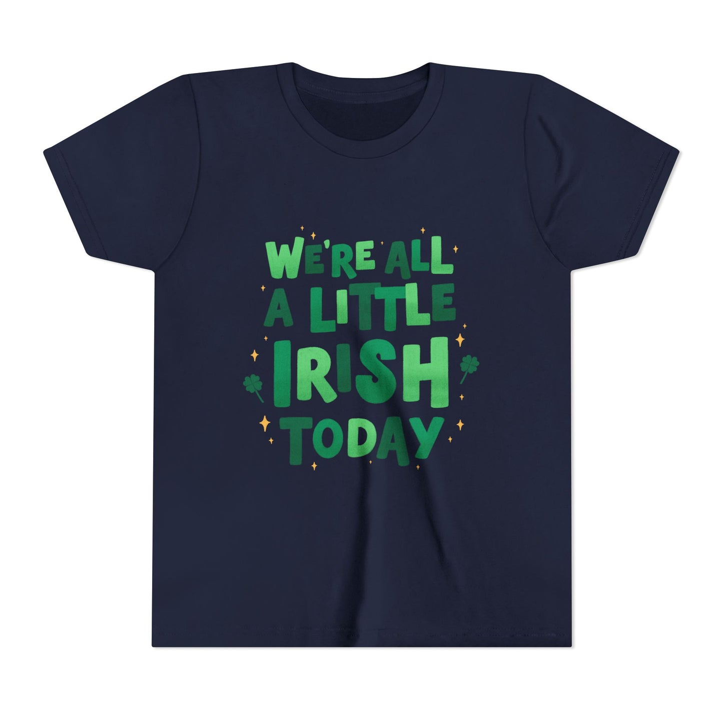 We are All A Little Irish Today Youth Tee | St. Patricks Day Shamrock Shirt