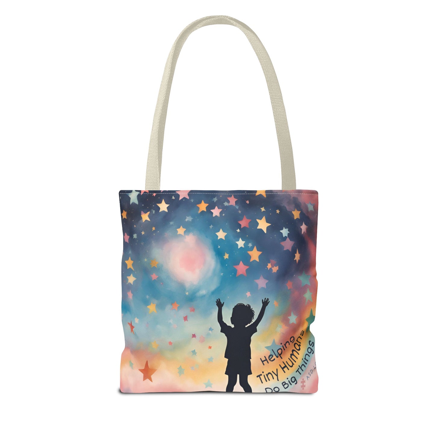 Helping Tiny Humans Do Big Things Tote - Inspiring Kids to Reach for the Stars