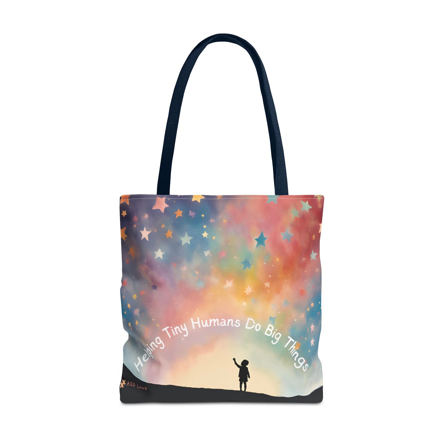 Helping Tiny Humans Do Big Things Tote - Inspiring Kids to Reach for the Stars