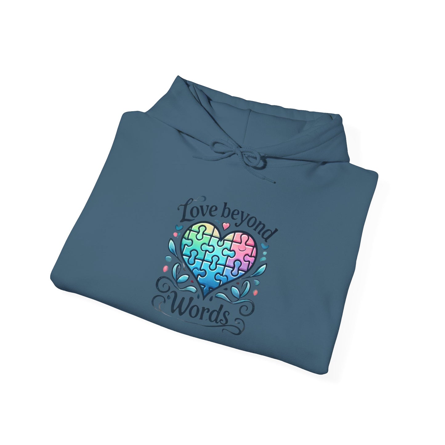 Love Beyond Words - Autism Awareness Hoodie - Cozy Unisex Sweatshirt for Warmth & Connection, Perfect for Gifts, Casual Wear, Gatherings