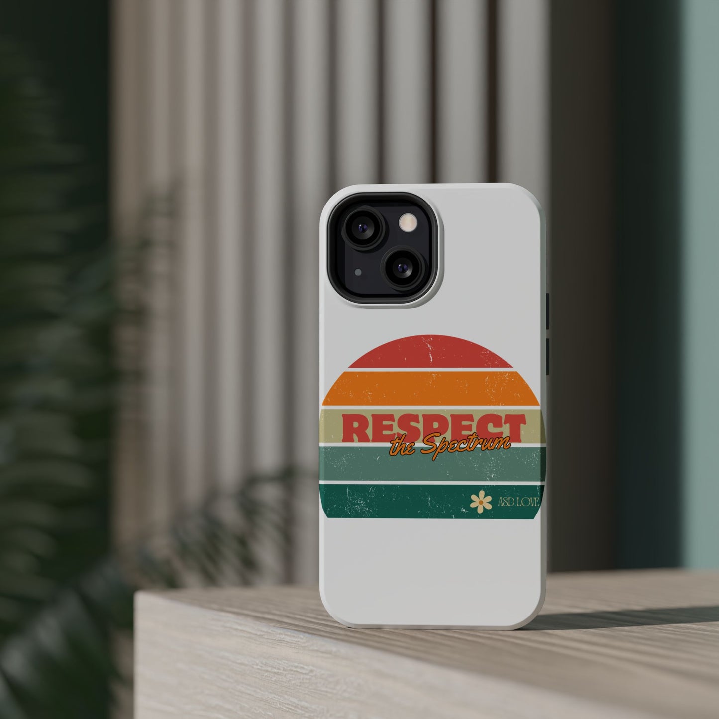 Vintage Rainbow: Respect the Spectrum - ASD Awareness Phone Case