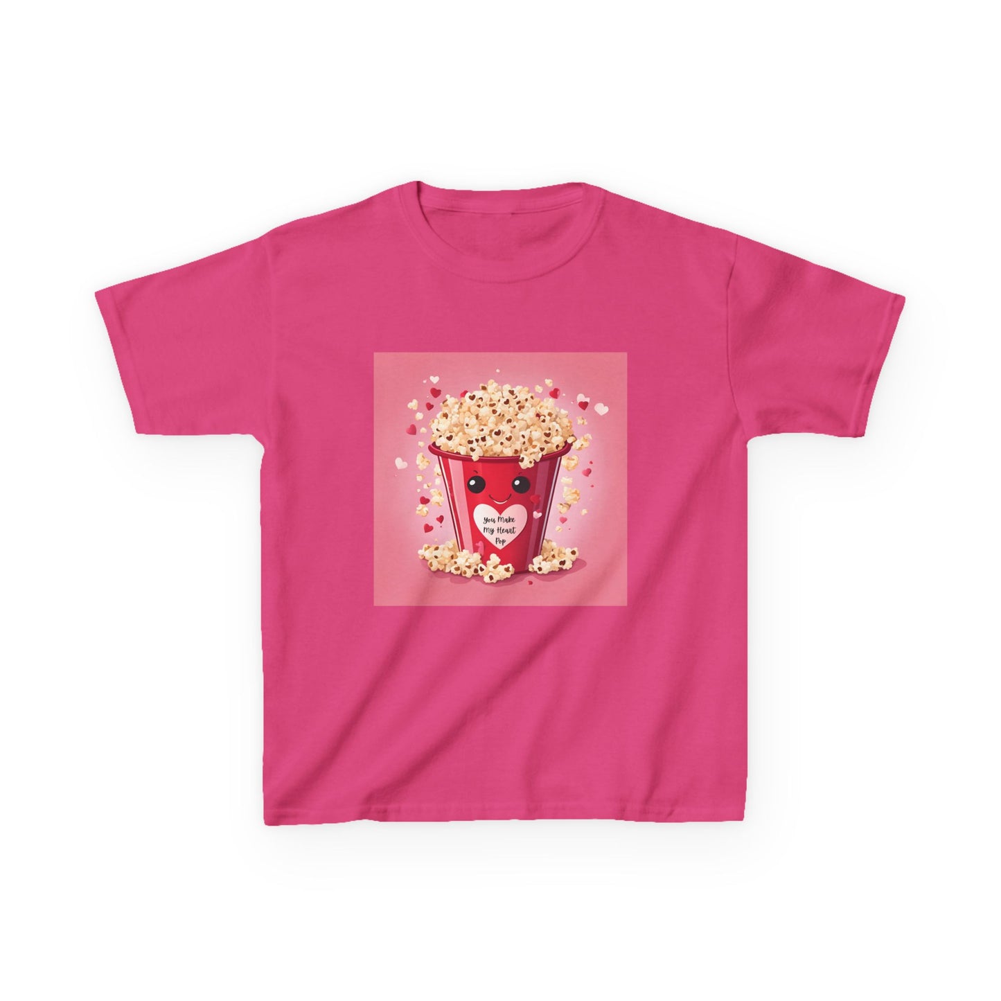 You Make My Heart Pop - Smiling Popcorn Valentine Kids Tee