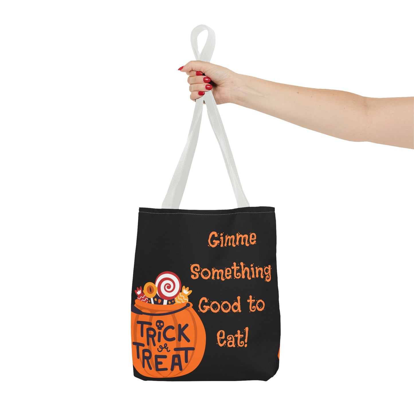 Gimme Something Good to Eat Tote Bag | Halloween Trick-or-Treat Bag | Reusable Candy Bag