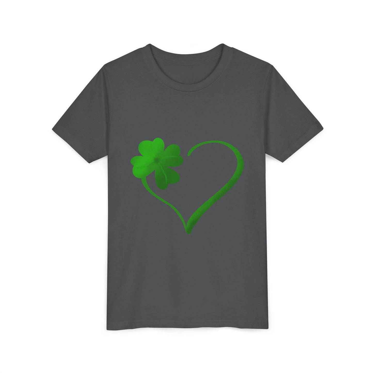 Shamrock Heart Youth Tee | St. Patrick's Day Clover Kids Shirt