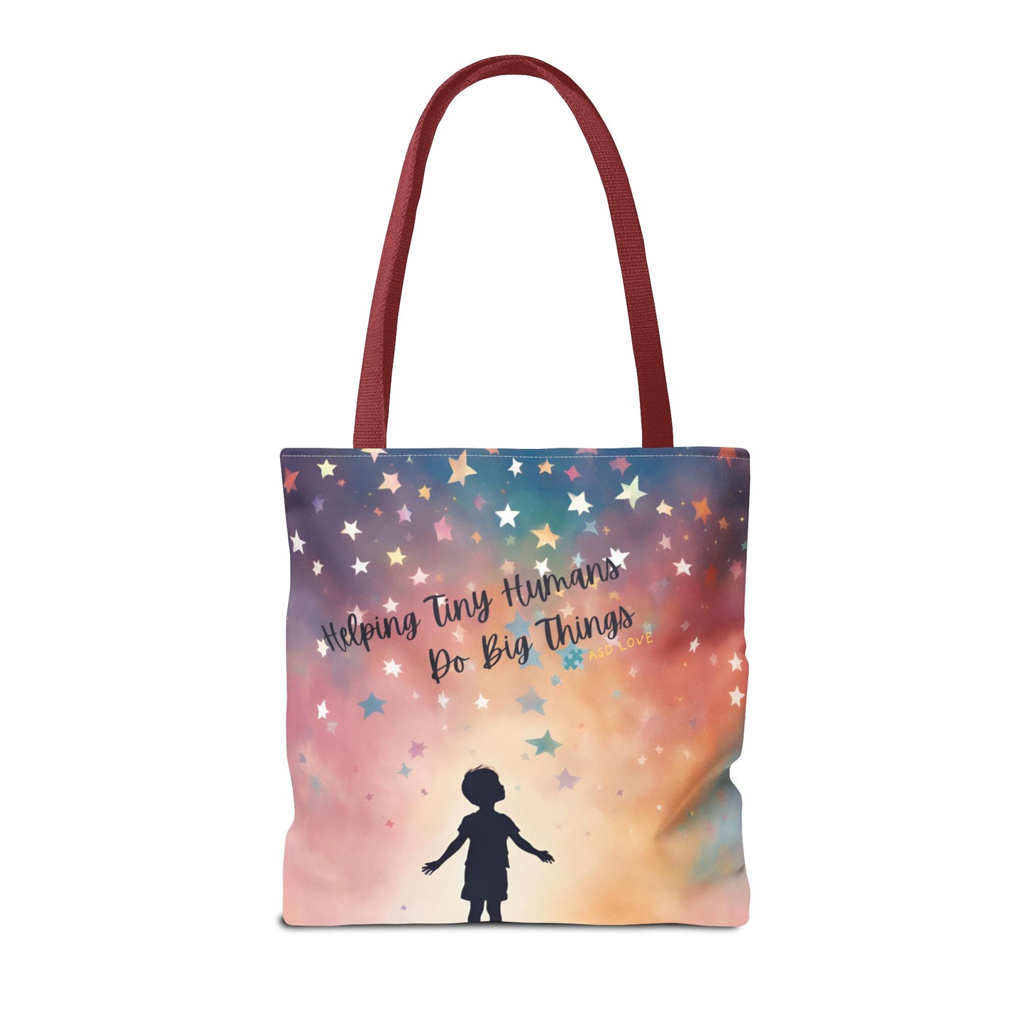 Helping Tiny Humans Do Big Things Tote - Inspiring Kids to Reach for the Stars