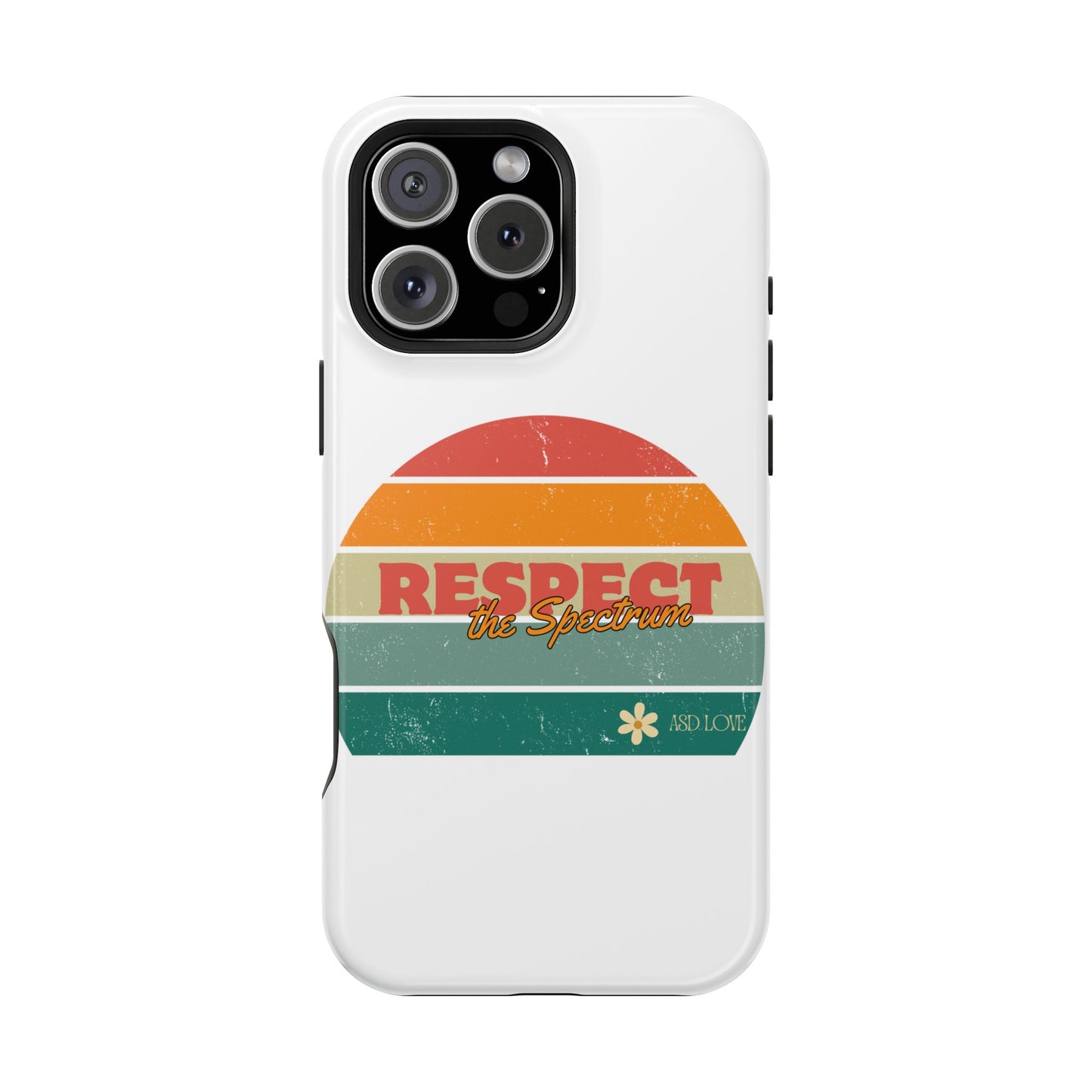 Vintage Rainbow: Respect the Spectrum - ASD Awareness Phone Case