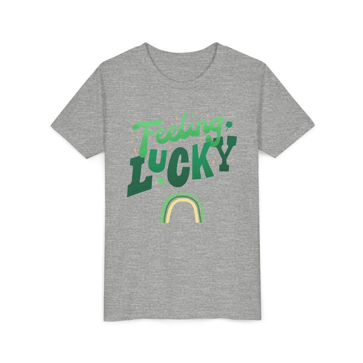 Feeling Lucky rainbow Youth Tee | St. Patrick's Day kids shirt