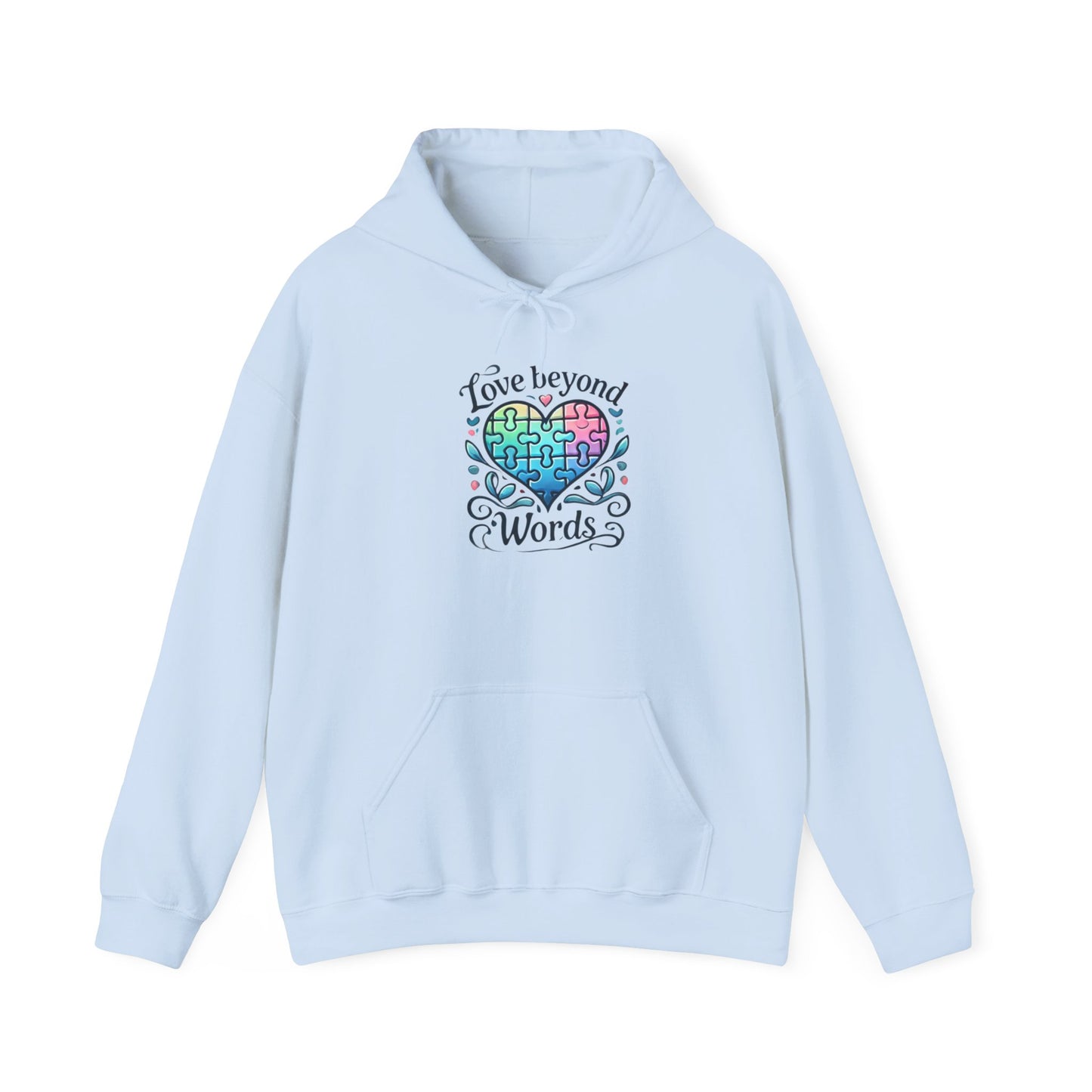Love Beyond Words - Autism Awareness Hoodie - Cozy Unisex Sweatshirt for Warmth & Connection, Perfect for Gifts, Casual Wear, Gatherings