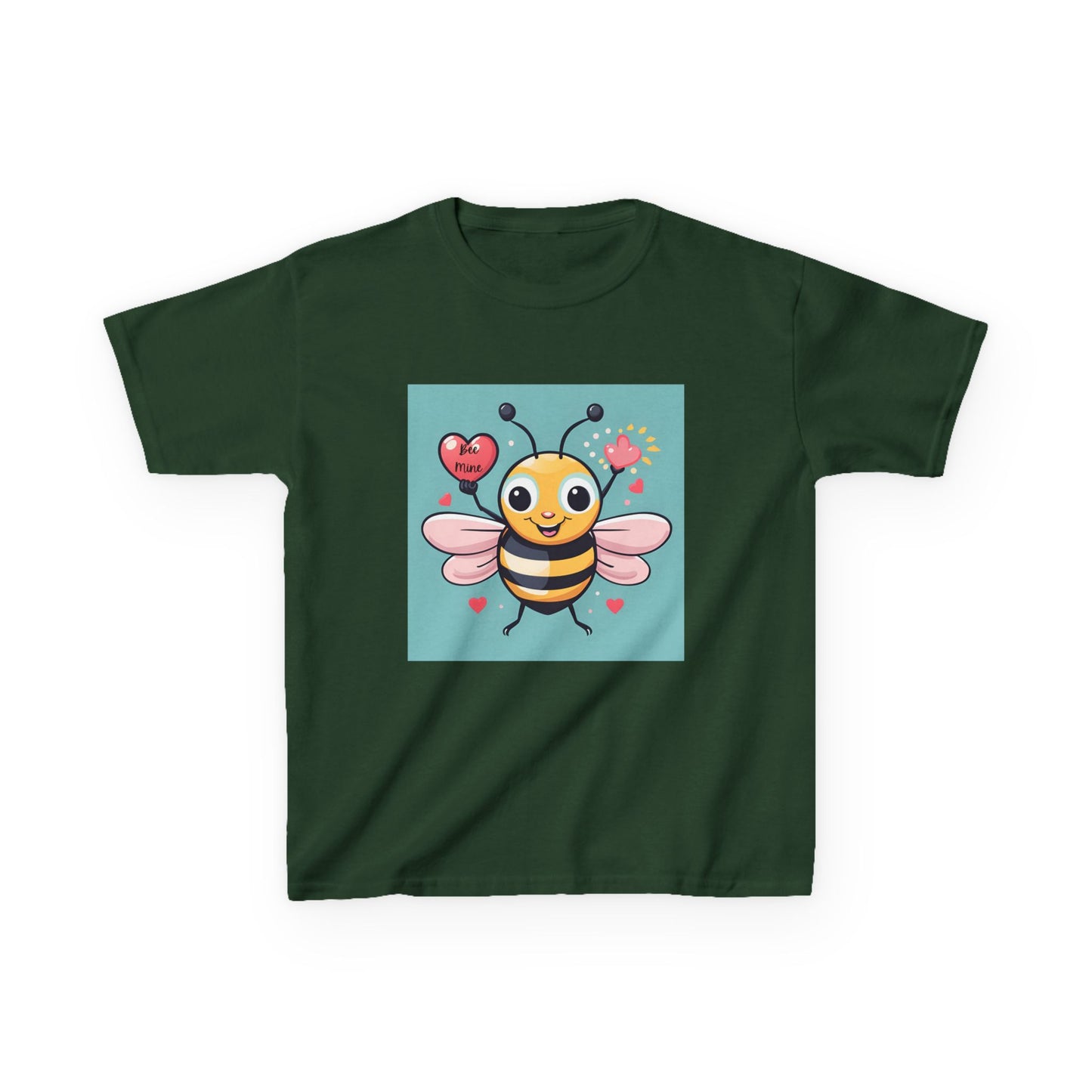 Bee Mine - Heart LIfting Bumble Bee Valentine's Kids Tee