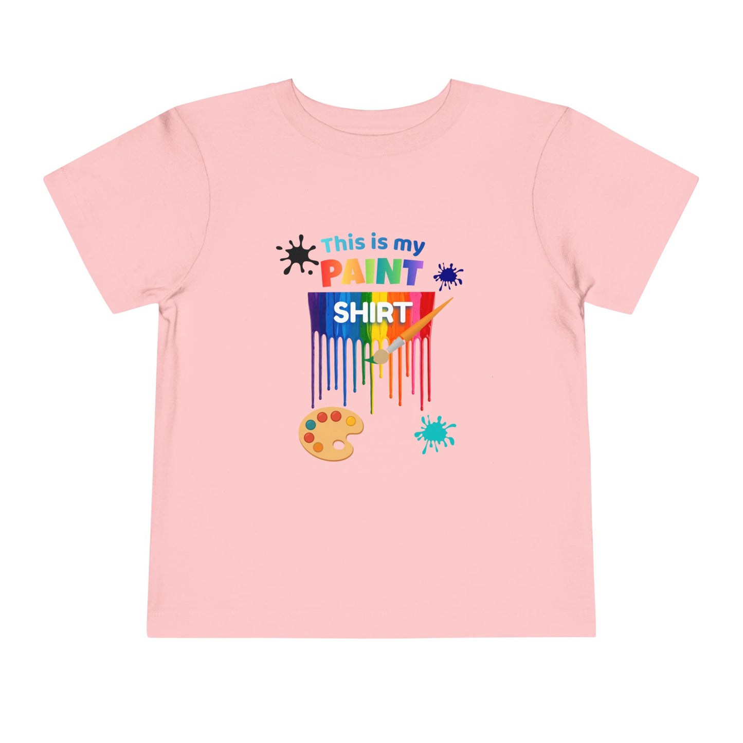 This Is My Paint Shirt Toddler Tee | Colorful Paint Palette Drips, Art Splash Design