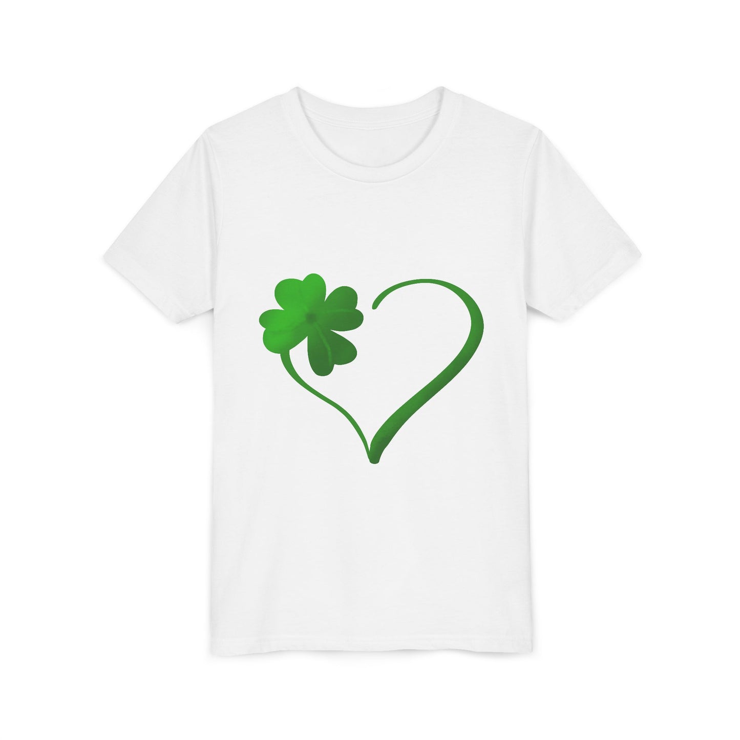 Shamrock Heart Youth Tee | St. Patrick's Day Clover Kids Shirt