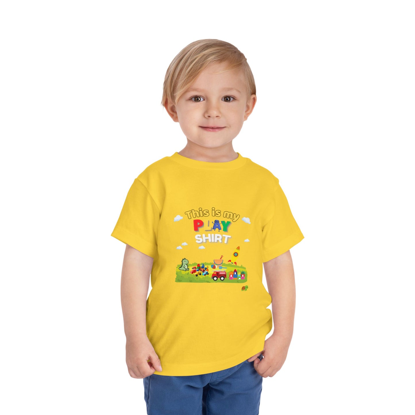 This Is My Play Shirt Toddler Tee | Toy Train, Blocks, Rocket
