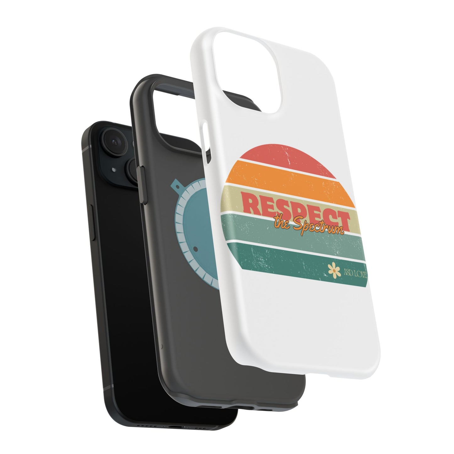 Vintage Rainbow: Respect the Spectrum - ASD Awareness Phone Case