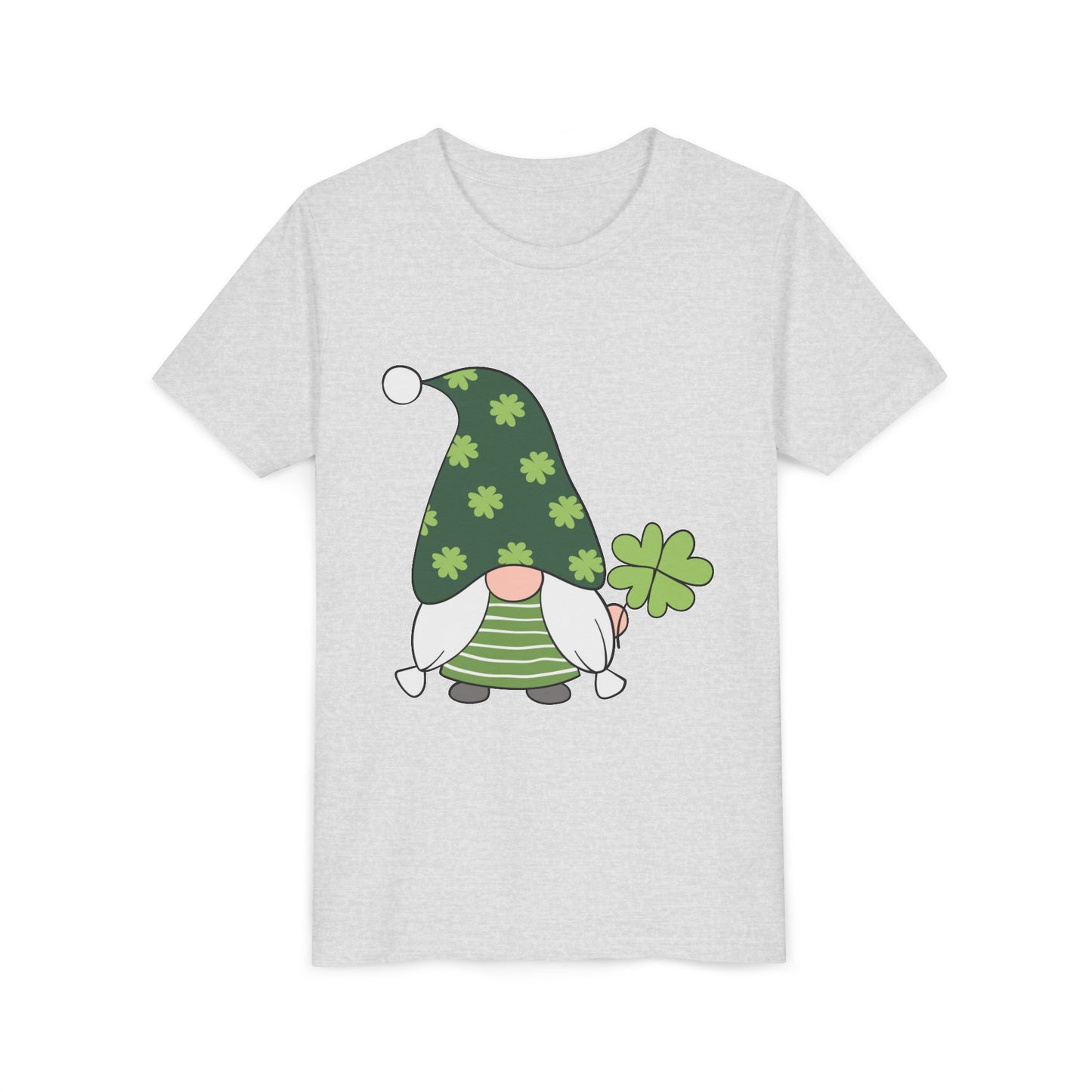 Shamrock Gnome Youth Tee | St. Patrick's Day Clover Kids Shirt