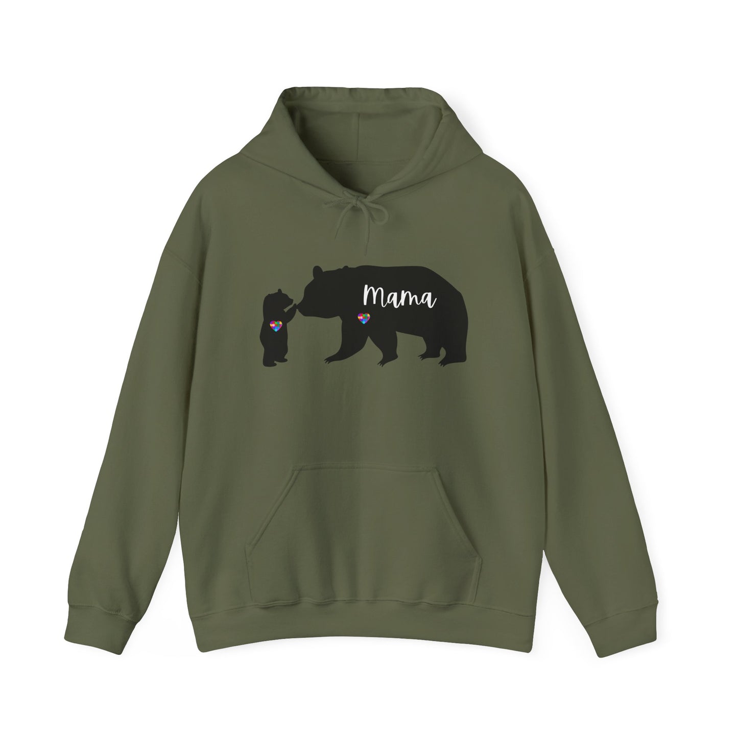 Autism Mama Bear & Baby Bear Hoodie, Unisex Sweatshirt for Moms, Cute Mama Bear Gift