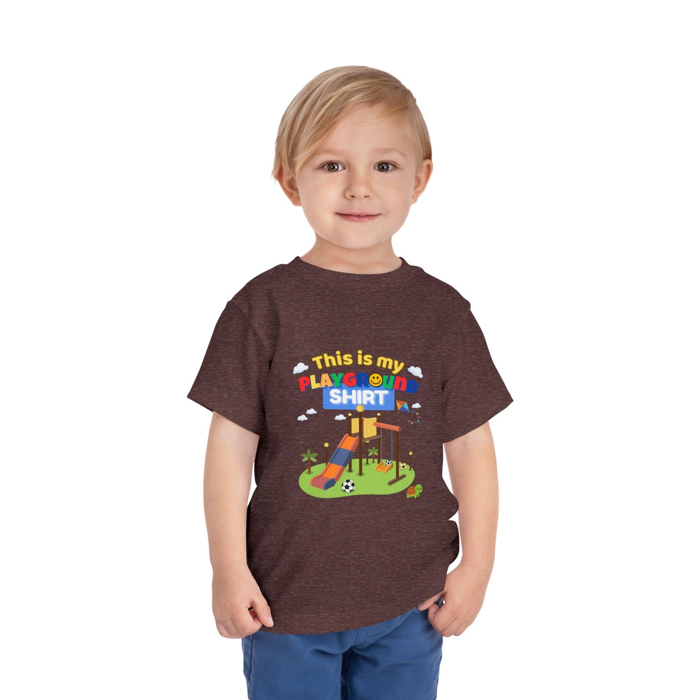 Playground Illustration Toddler Tee | Kids Slide Park Shirt