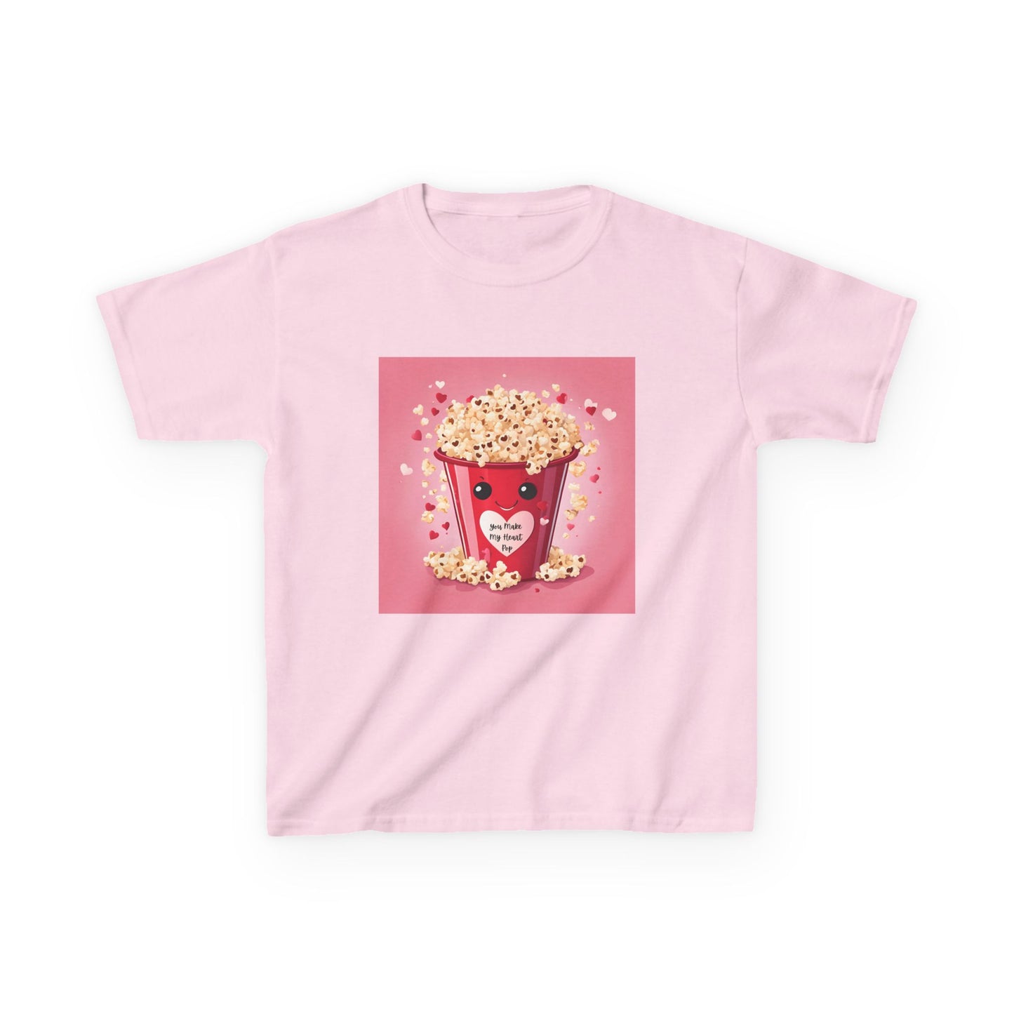 You Make My Heart Pop - Smiling Popcorn Valentine Kids Tee