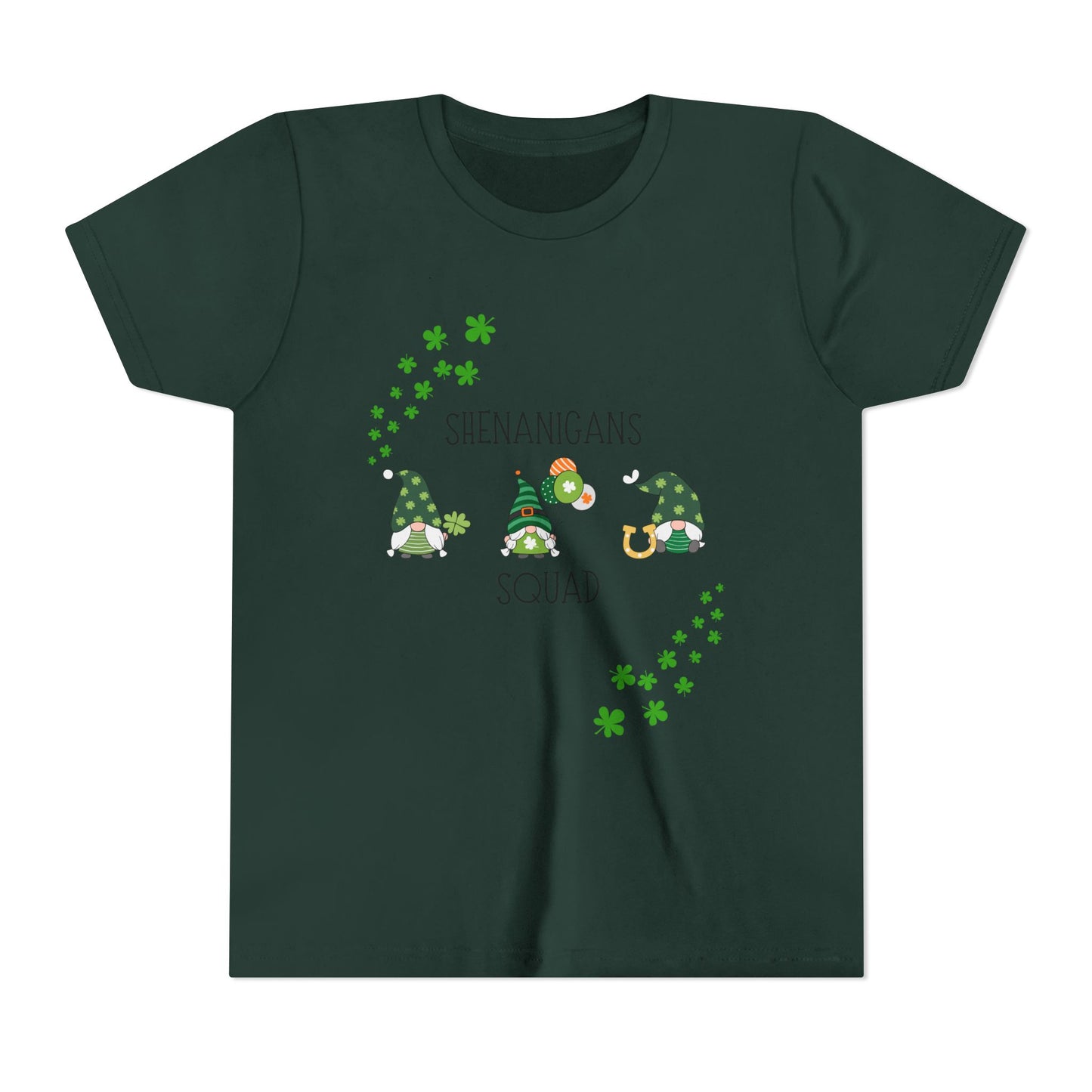 Shenanigans Squad Gnomes Youth Tee | St. Patrick's Day Shamrock Kids Shirt
