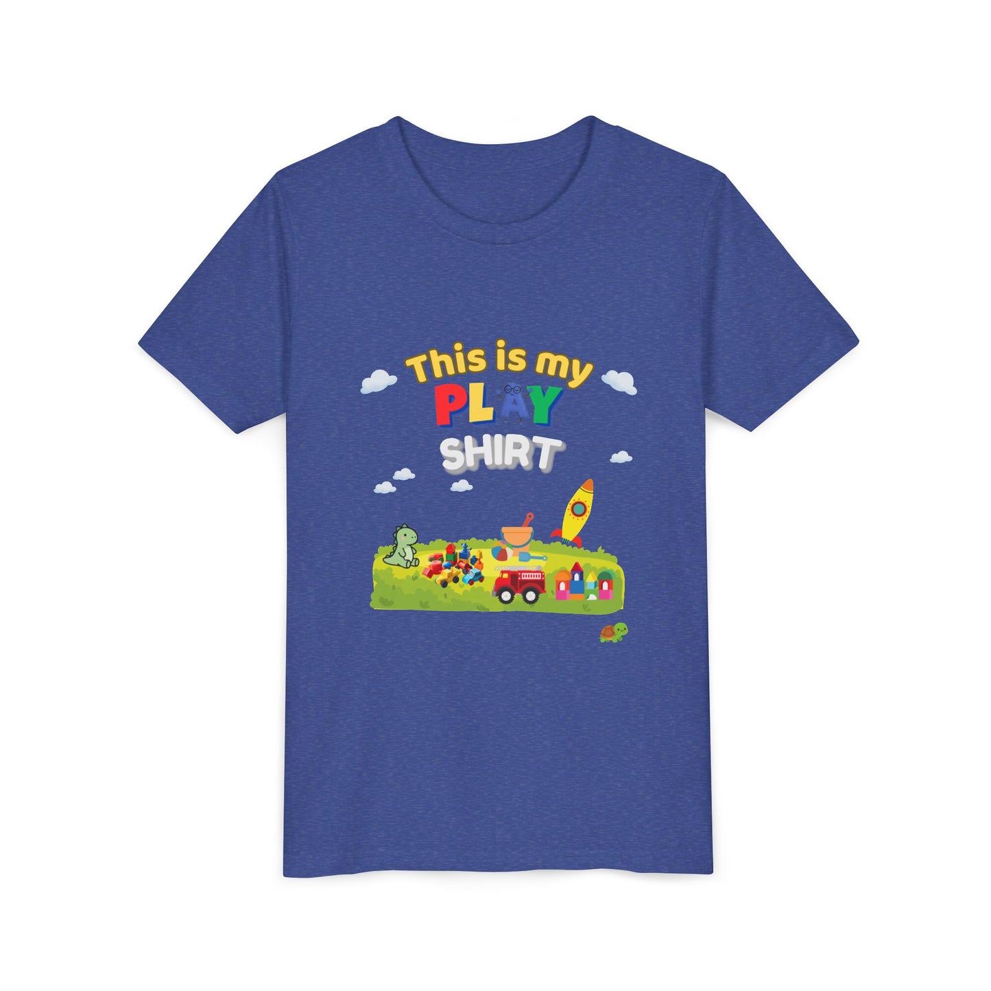This is My Play Shirt Youth Tee | Toy Rocket, Blocks, Truck Kids Shirt
