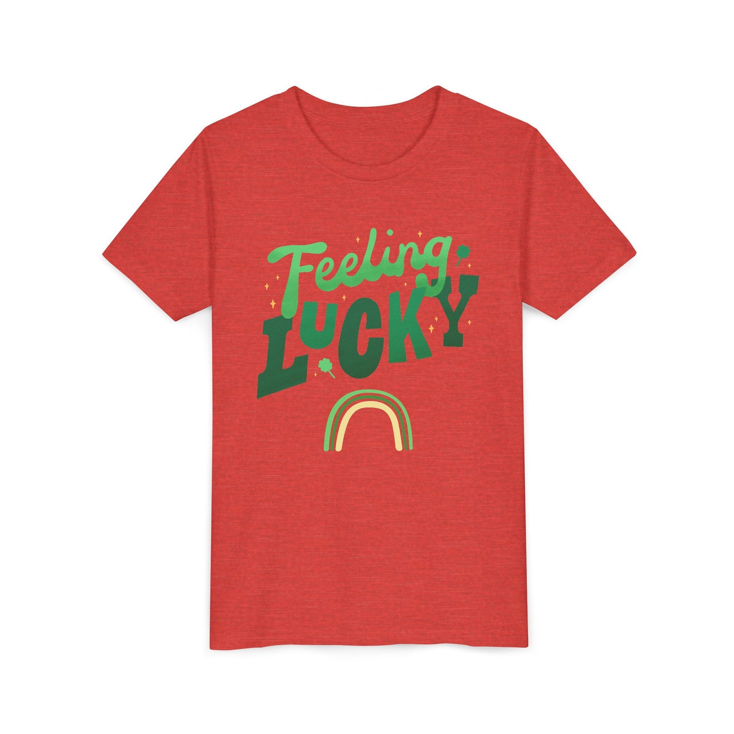 Feeling Lucky rainbow Youth Tee | St. Patrick's Day kids shirt