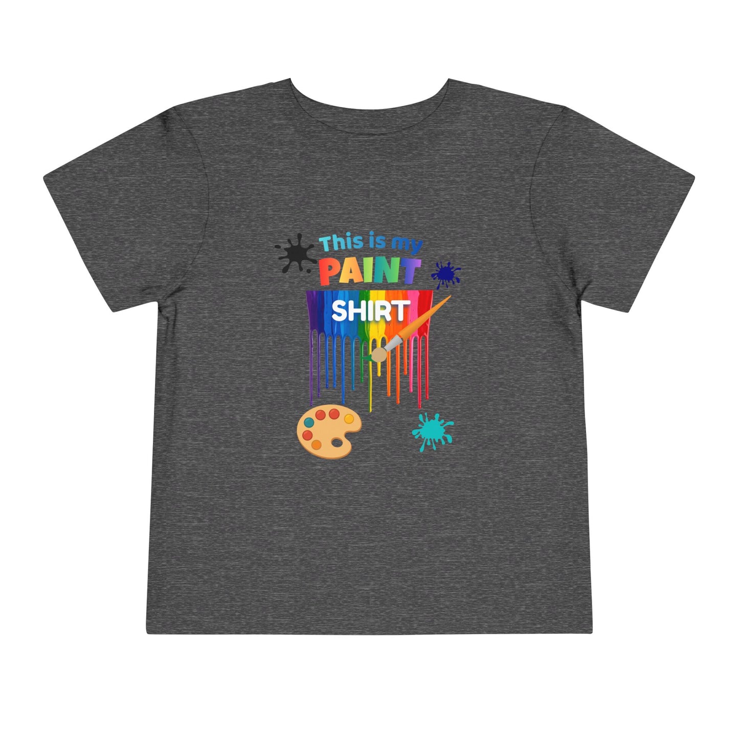 This Is My Paint Shirt Toddler Tee | Colorful Paint Palette Drips, Art Splash Design