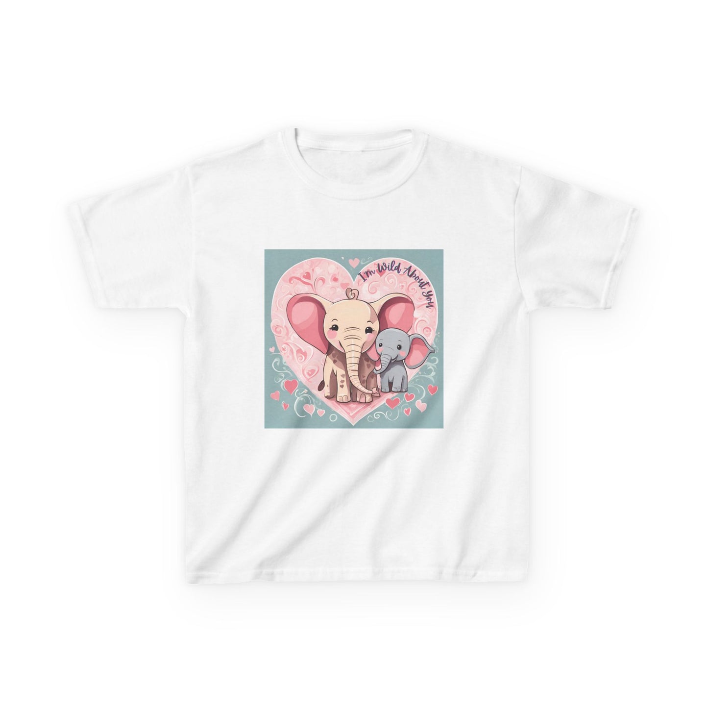 I'm Wild About You - Elephant Duo Valentine's Kids Tee