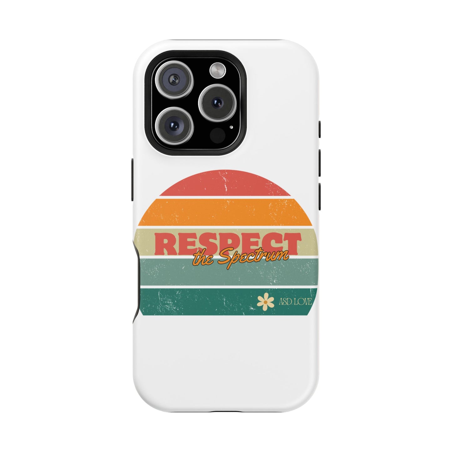 Vintage Rainbow: Respect the Spectrum - ASD Awareness Phone Case