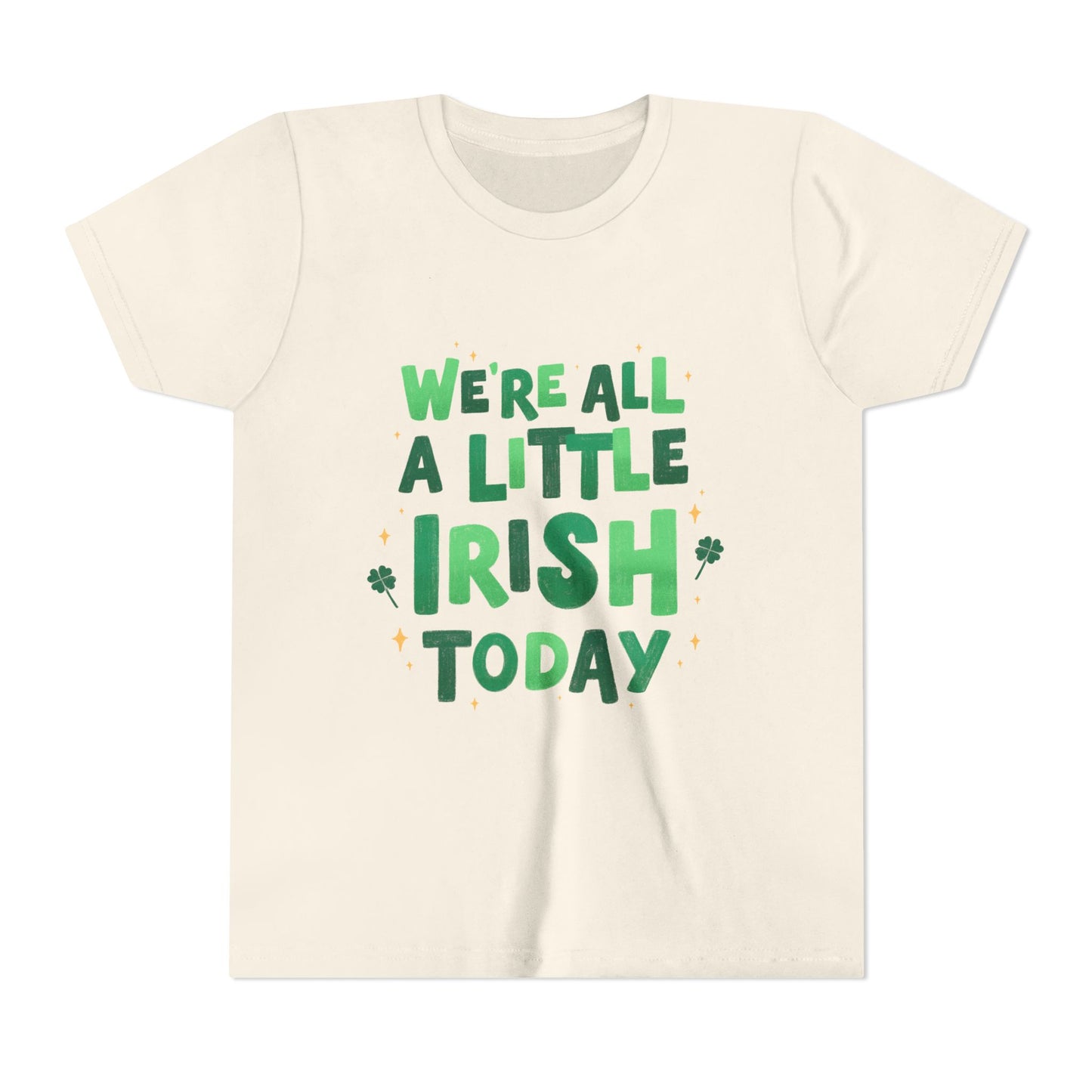 We are All A Little Irish Today Youth Tee | St. Patricks Day Shamrock Shirt