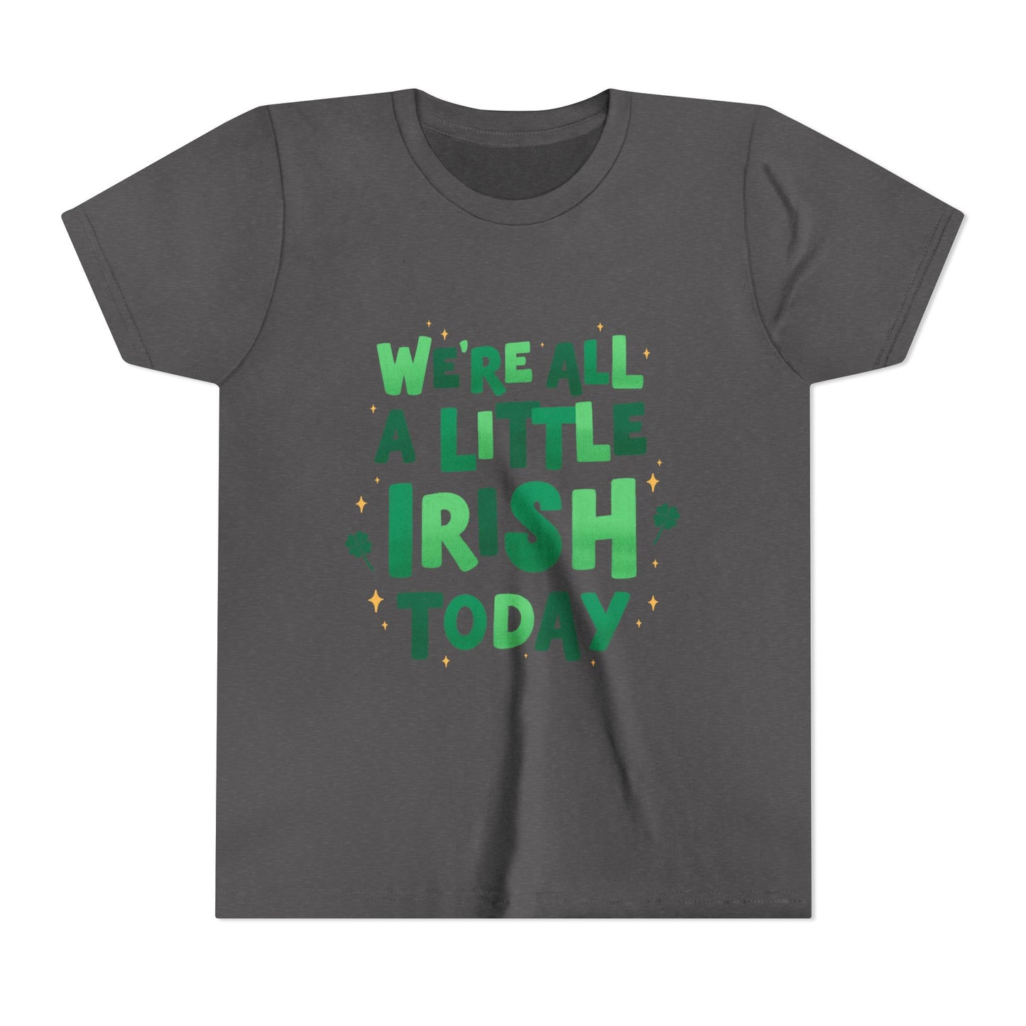 We are All A Little Irish Today Youth Tee | St. Patricks Day Shamrock Shirt