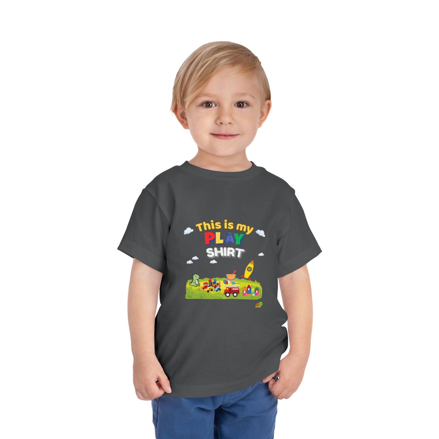 This Is My Play Shirt Toddler Tee | Toy Train, Blocks, Rocket
