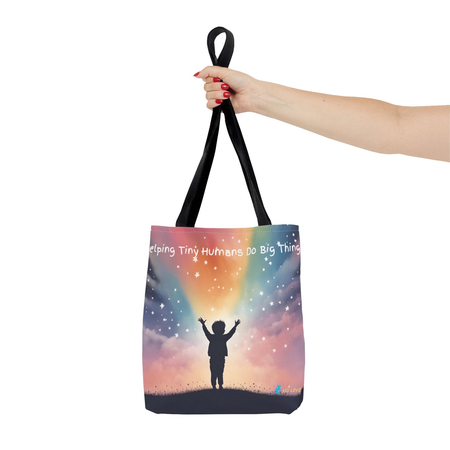 Helping Tiny Humans Do Big Things Tote - Inspiring Kids to Reach for the Stars