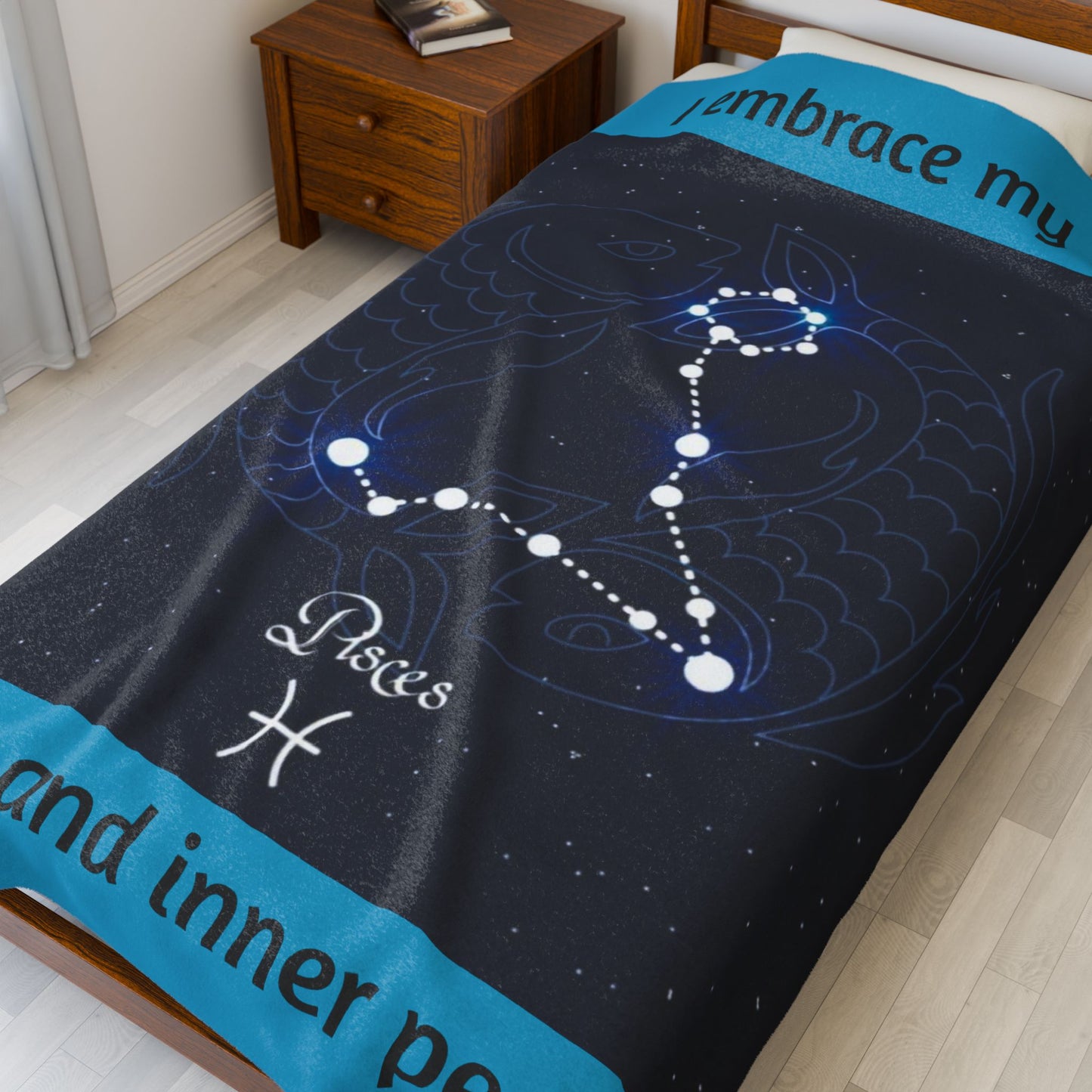 Pisces Constellation Blanket - "I Embrace My Dreams and Inner Peace"