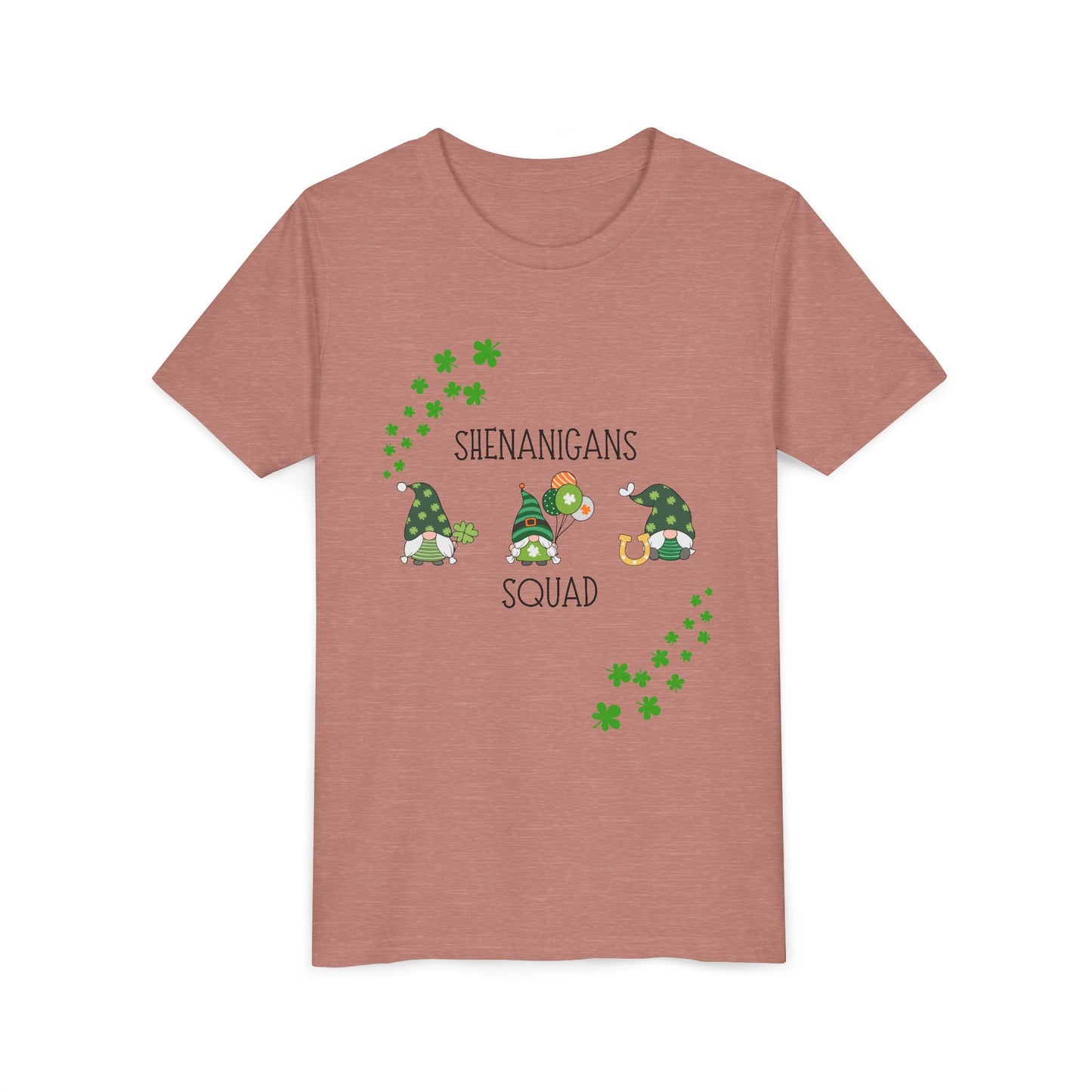 Shenanigans Squad Gnomes Youth Tee | St. Patrick's Day Shamrock Kids Shirt