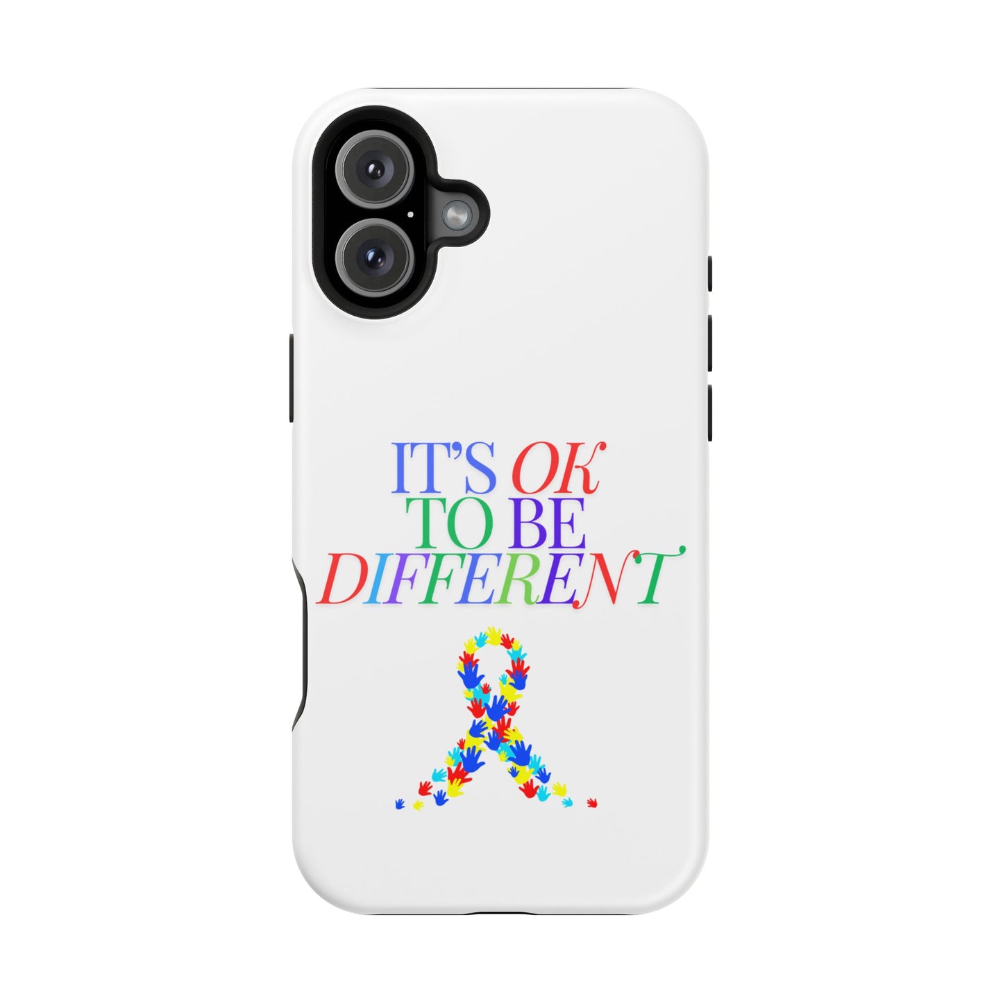 Autism Support Ribbon: It's Okay to Be Different - ASD Awareness Phone Case