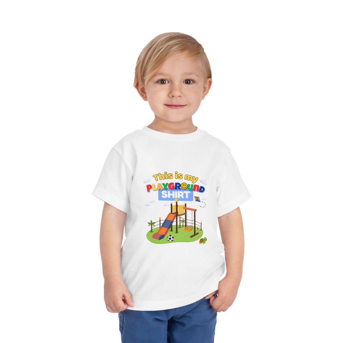 Playground Illustration Toddler Tee | Kids Slide Park Shirt