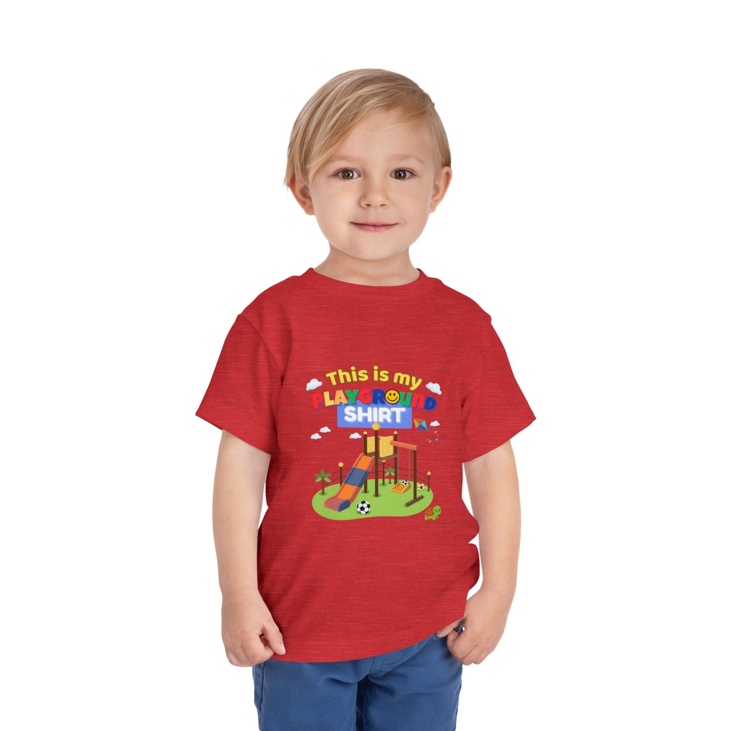 Playground Illustration Toddler Tee | Kids Slide Park Shirt