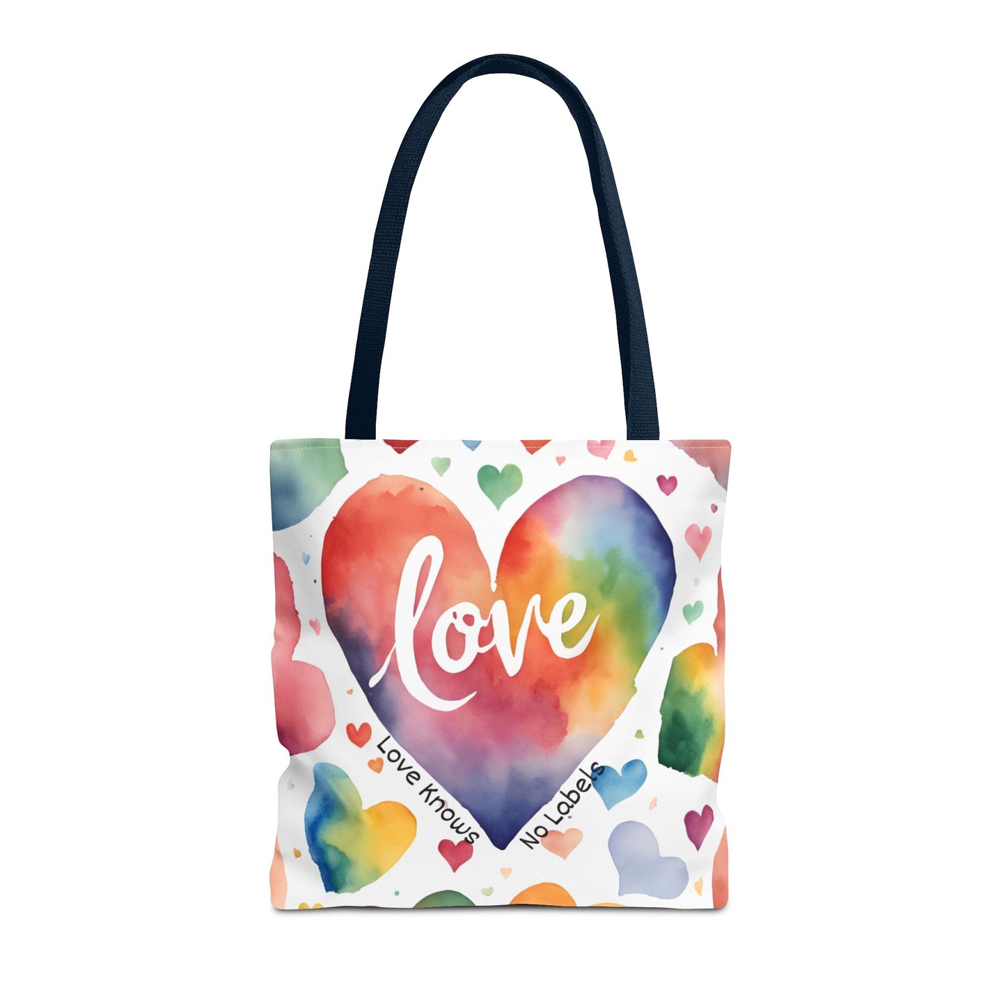 Love Knows No Labels - Hearts, Hearts, Hearts Tote Bag - Embrace Every Difference