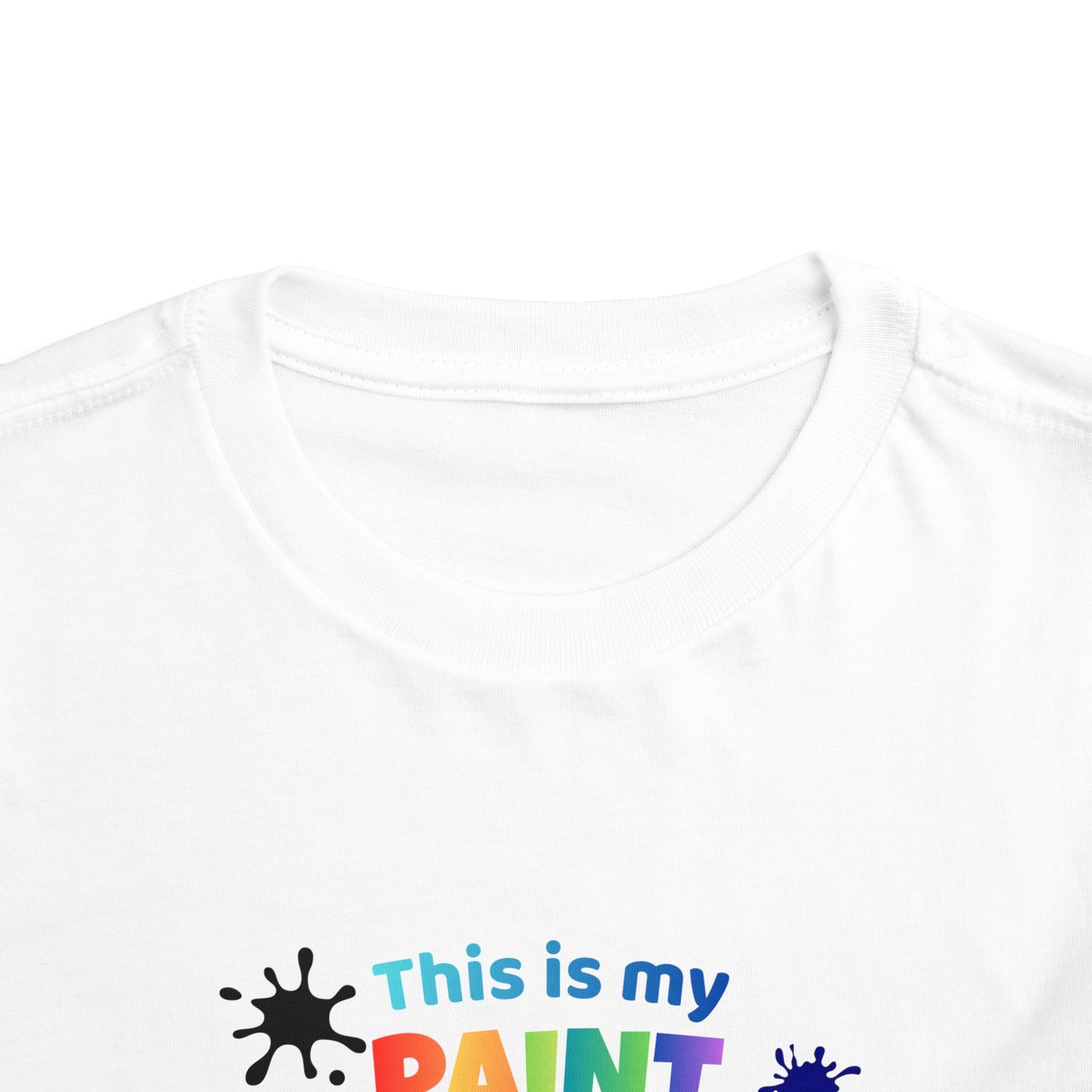 This Is My Paint Shirt Toddler Tee | Colorful Paint Palette Drips, Art Splash Design