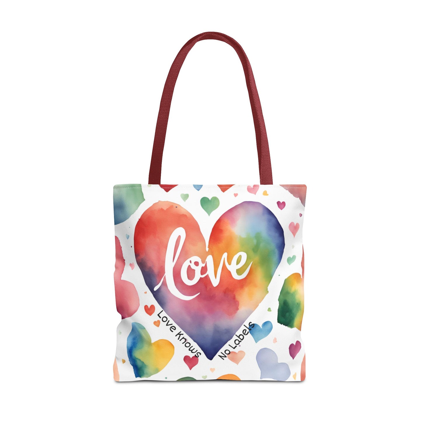 Love Knows No Labels - Hearts, Hearts, Hearts Tote Bag - Embrace Every Difference