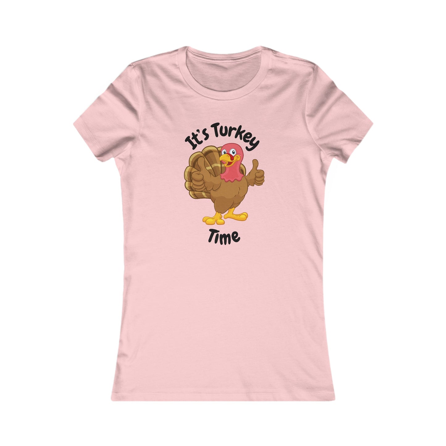 Turkey Time Thanksgiving Shirt (BF) - Fun Cartoon Turkey Tee for Holiday Feasts