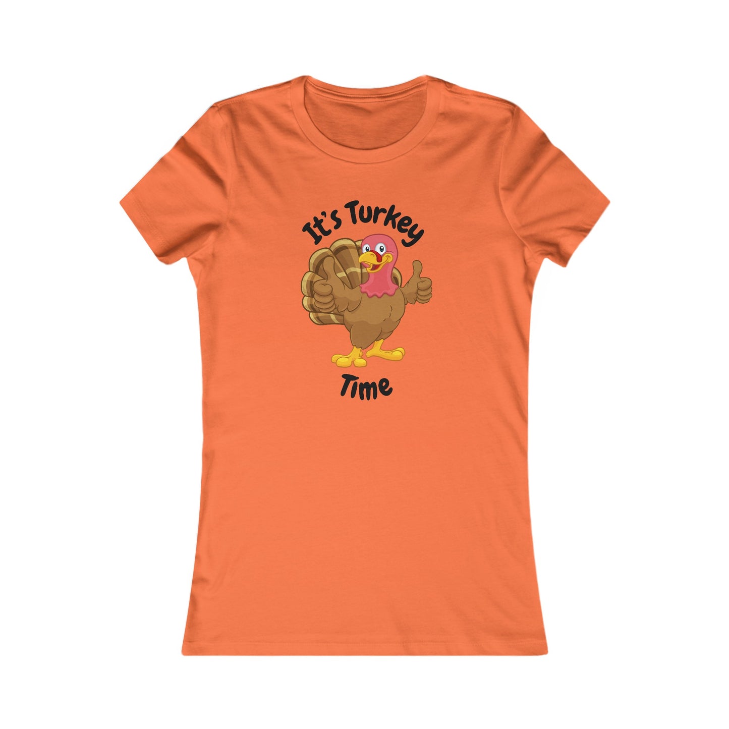 Turkey Time Thanksgiving Shirt (BF) - Fun Cartoon Turkey Tee for Holiday Feasts