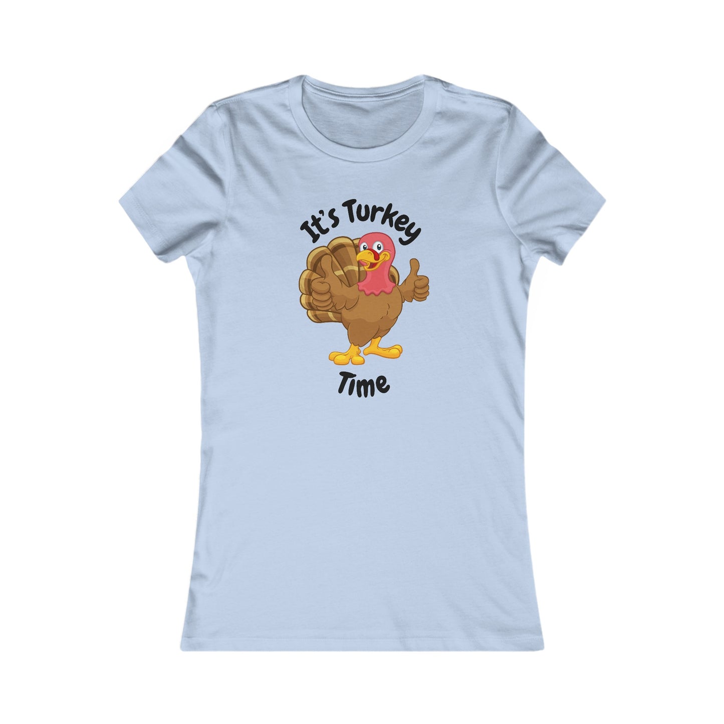 Turkey Time Thanksgiving Shirt (BF) - Fun Cartoon Turkey Tee for Holiday Feasts