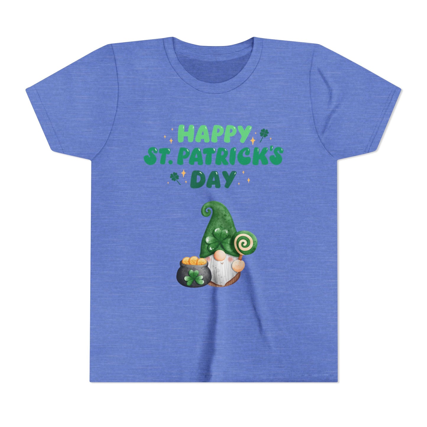 Happy St. Patrick's Day Gnome Youth Tee | Shamrock, Pot of Gold