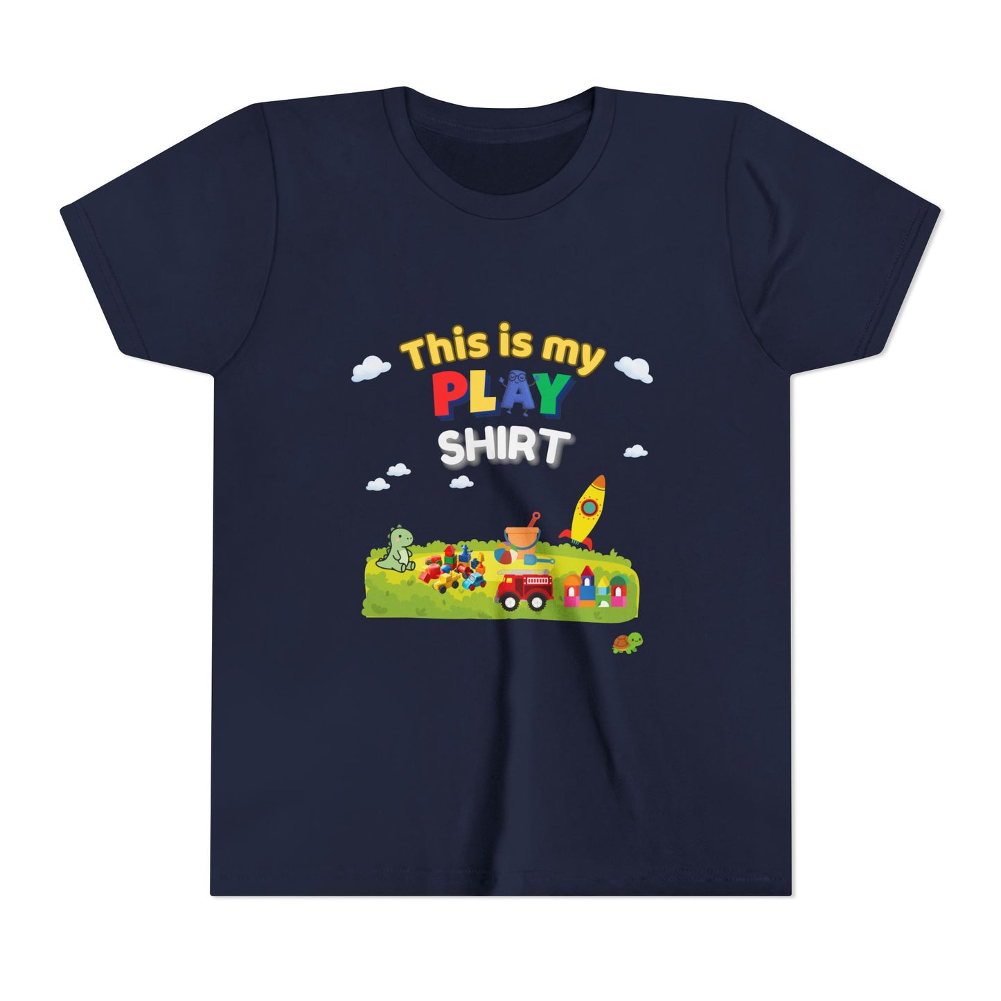 This is My Play Shirt Youth Tee | Toy Rocket, Blocks, Truck Kids Shirt