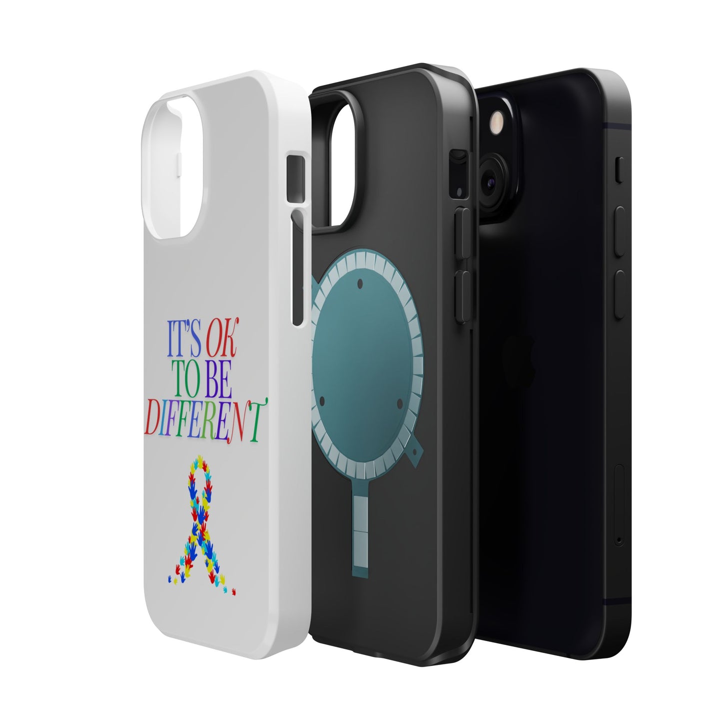 Autism Support Ribbon: It's Okay to Be Different - ASD Awareness Phone Case