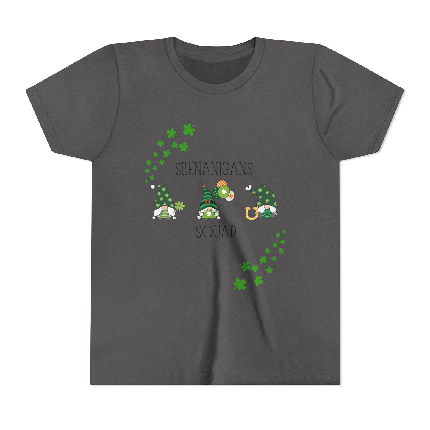 Shenanigans Squad Gnomes Youth Tee | St. Patrick's Day Shamrock Kids Shirt