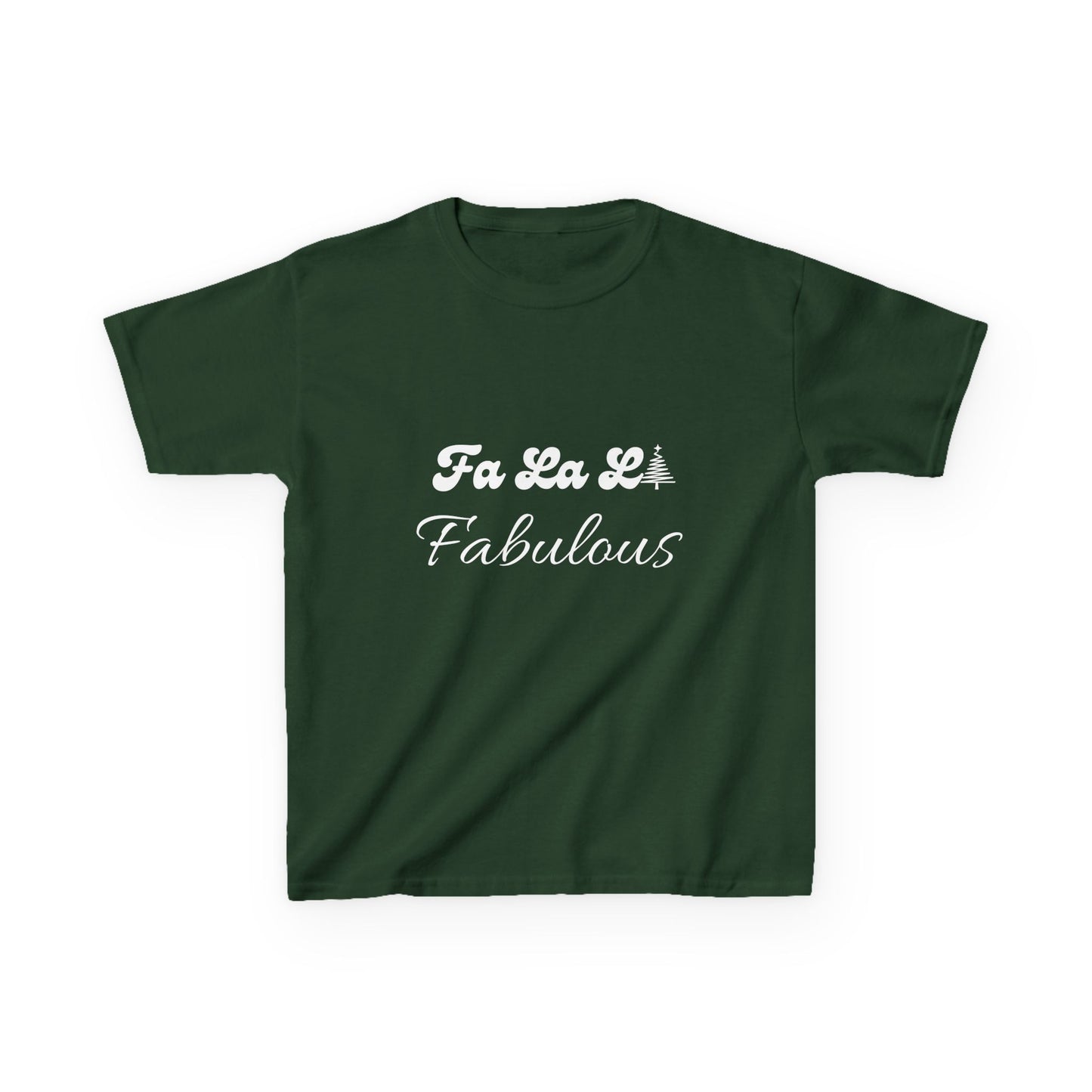 Fa La LA Fabulous Kids Tee - Fun Christmas Shirt for Boys and Girls