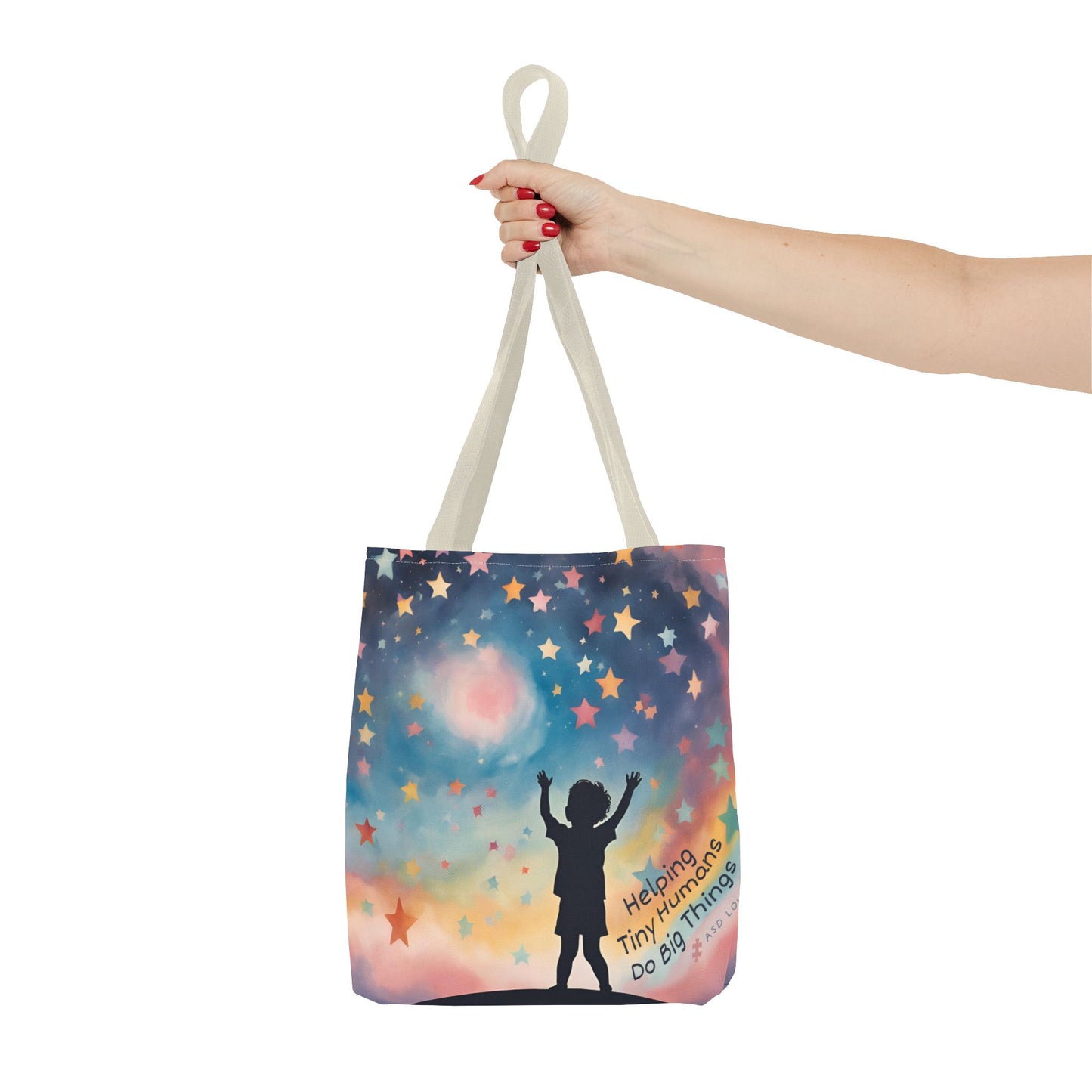 Helping Tiny Humans Do Big Things Tote - Inspiring Kids to Reach for the Stars
